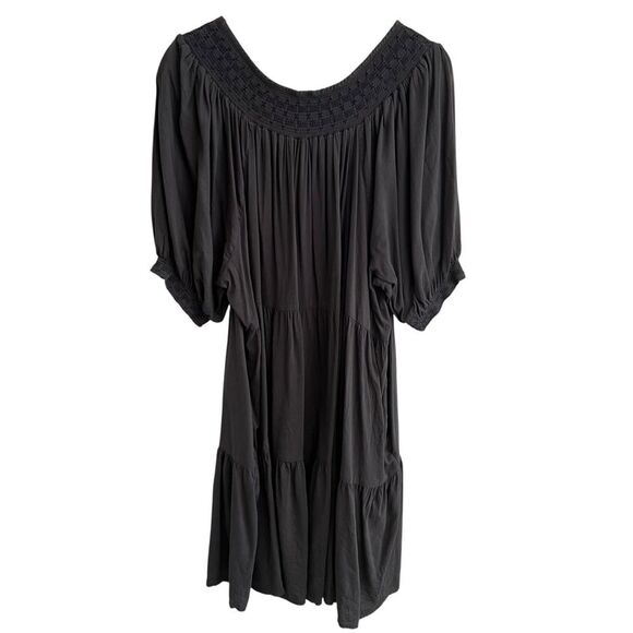 Old Navy Womens Puff Sleeve Emboidered Peasant Dress Size XXL Smocked Oversized - Picture 6 of 12